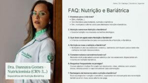 Perguntas Frequentes sobre Nutrição e Bariátrica