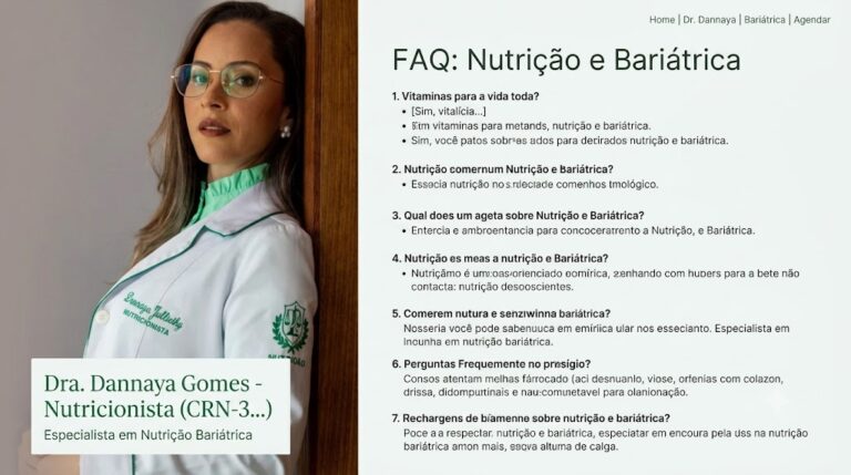 Perguntas Frequentes sobre Nutrição e Bariátrica