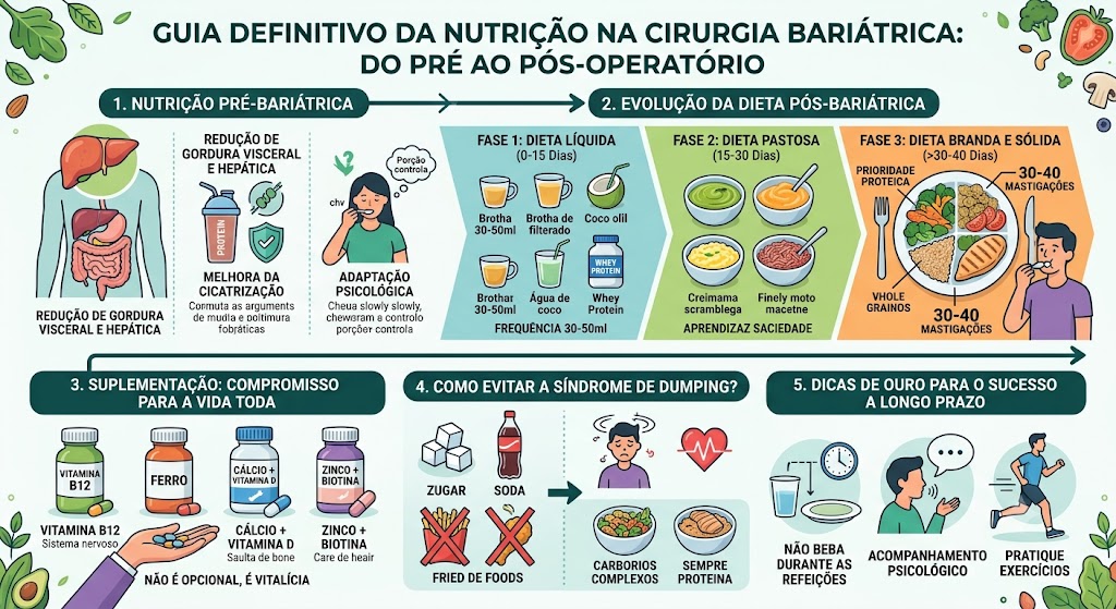Guia Definitivo da Nutrição na Cirurgia Bariátrica: Do Pré ao Pós-Operatório