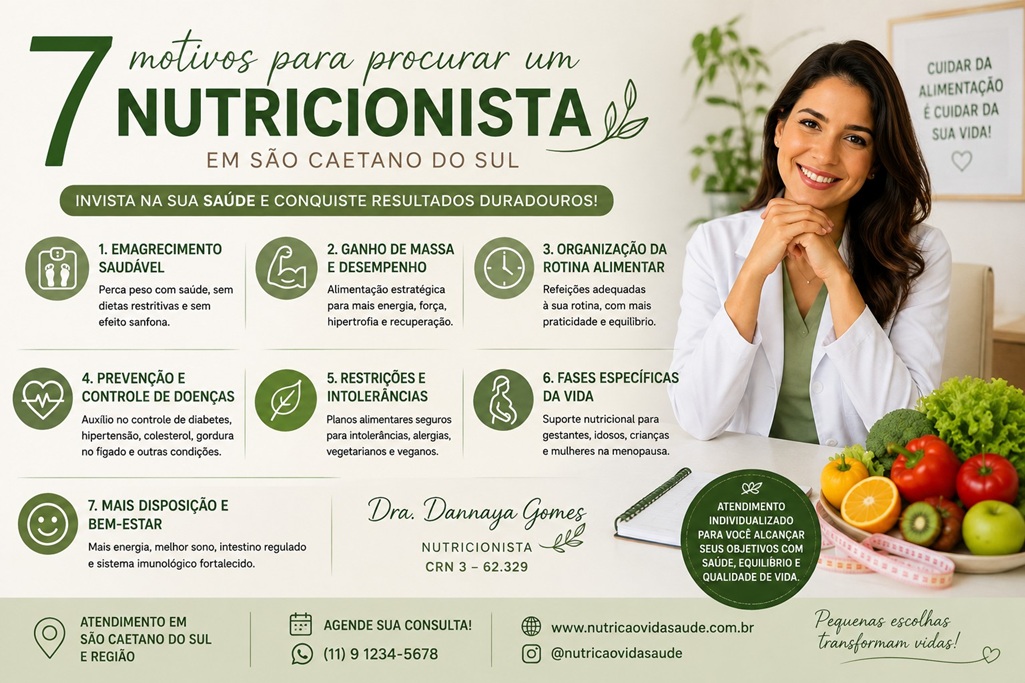 Quais são os 7 motivos para procurar um nutricionista em São Caetano do Sul?
