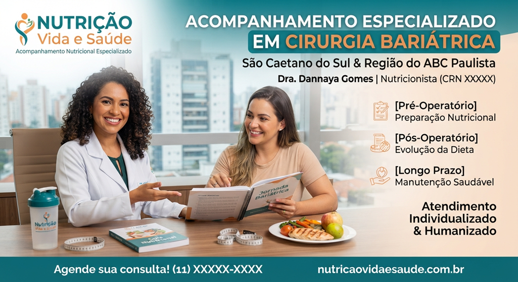 Nutrição Vida e Saúde: acompanhamento especializado em cirurgia bariátrica em São Caetano do Sul