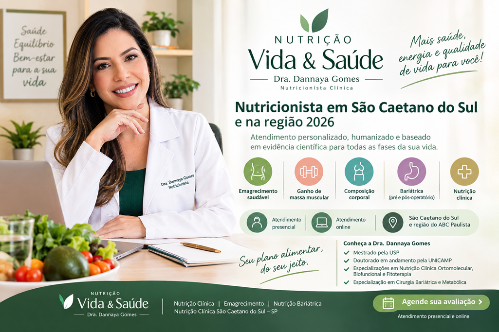 Nutricionista em São Caetano do Sul 2026 | Dra. Dannaya Gomes – Emagrecimento e Bariátrica